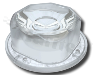 Lens for LED COB; angle: 15 degrees ; Number of LEDs: 1; Dimensions: round 85.09mm; Height: 30.80mm; material: silicone; Fastening: screw