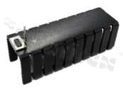 Radiator; prasowany; TO-220; TO-262; 38.1x12.8x12.7mm; czarny; anodowane aluminium AL5052; RoHS.