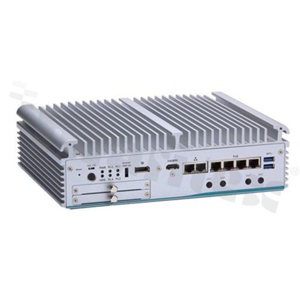 Bezwentylatorowy komputer wbudowany; procesor Intel i7/i5/i3/Celeron 6/7-gen; RAM do 64 GB; 2xCOM; 6x USB 3.1; 4x LAN PoE; 2x LAN; 2x SATA; mSATA; audio; DVI-I; HDMI; DP; DIO; FLEX I/O; 2x mPCIe; SIM; temp. pracy -40+60 st.C; zasilanie 24 V DC
