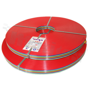 Flat ribbon cable TLWY; with 12 separately insulated copper wires; cross section 0.22mm2; AWG 24; 300V; -40+105 deg.C; 50m.