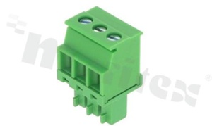 Listwa zaciskowa rozłączalna; w rastrze 3.81mm; 3-torowa żeńska; na przewód 1.5mm2 (28-16AWG); kierunek wtykania prostopadły do osi przewodów; styki z fosforobrązu; mosiężna klatka przewodu; UL 300V/10A