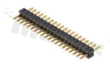 Listwa stykowa do PCB; w rastrze 1.27mm; 1x20 styków; montaż: THT; męska; prosta; jednorzędowe
