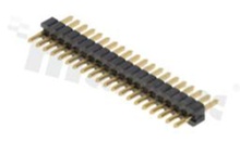 Listwa stykowa do PCB; w rastrze 1.27mm; 1x20 styków; montaż: THT; męska; prosta; jednorzędowe