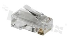Plug RJ12; 6-contacts; for rounde cable; size 10; Au 3u”