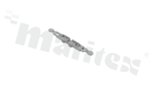 Adapter; mounting; 1-track; for through-hole installation connector with lever; with snap-on foot; gray