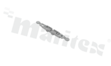 Adapter; mounting; 1-track; for through-hole installation connector with lever; with snap-on foot; gray