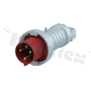 363P6W; Wtyk na przewód; zasilający AC 3-fazowe; męskie; 63A; 415VAC; IP67; seria Tough&Safe