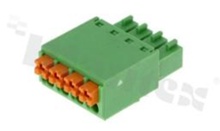 Listwa zaciskowa rozłączalna; w rastrze 3.50mm; 4-torowa; żeńska; na przewód 0.2-1.0mm2 (28-16AWG); kierunek wtykania równoległy do osi przewodów; styki z fosforobrązu; UL 300V/8A