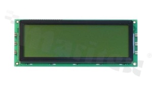 Display LCM; LCD character; 20x4 chars; STN yellow-green Y/G with LED backlight yellow-green Y/G; viewing angle 6:00;