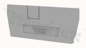 Ścianka końcowa/wewnętrzna; grubość 2,2mm; szara, montaż zatrzaskowy