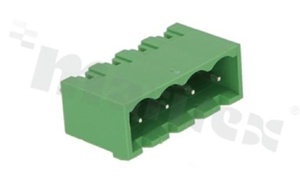 Listwa zaciskowa rozłączalna; w rastrze 5.00mm; 4-torowa; męska; pionowa; zabudowana; UL 300V/16A; TUV:320V/20A