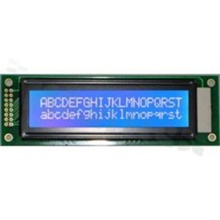Display LCM; LCD character; 20x2 chars; STN blue negative; white LED backlighting; view 6:00