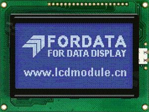 Display LGM; LCD graphic; 128x64 pixels; STN blue negative; with white LED backlight; view 6:00;