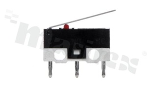 Miniaturowy mikroprzełącznik z dźwignią; SPDT; montaż: THT; 1A/125V AC.