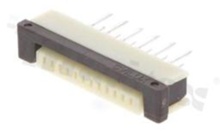 ZIF connector for FFC/FPC; pitch 1.00mm; 12-contacts; SMD; top entry