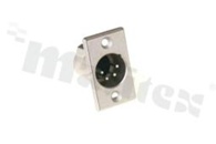Connector: XLR; socket; AC; male; 10A; 133V; PIN: 4; 16AWG; straight; IP40