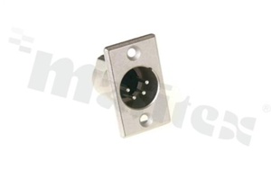 Connector: XLR; socket; AC; male; 10A; 133V; PIN: 4; 16AWG; straight; IP40