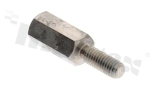 Tulejka dystansowa; mosiężna niklowana; sześciokątna; gwint wew-zew; M3; L: 10 mm; L2: 6mm; L3: 8mm; klucz: SW5