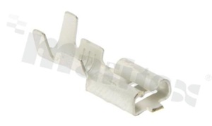 Flat connector; female; 4.8mm; 0.8mm; for wire AWG18-14(1.5-2.5mm2 wire); brass; unisolated