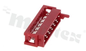 Low profile IDC connector; pitch 1.27mm; 12-contacts; male; flat cable AWG#26-#28; 1.5A 230V AC/DC