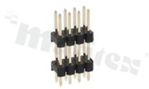 Listwa stykowa do PCB; w rastrze 2.54mm; 2x4 styków; montaż: THT; męska; prosta; dwurzędowa; 2-poziomowa; 6.0/10.4/3.0mm