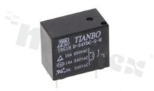 Electromagnetic relay; contact rating current 10A; coil voltage 24VDC; make contact (1A); 10A/250VAC