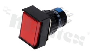Push button switch; 2NO2NC; monostable; IP65; red button.