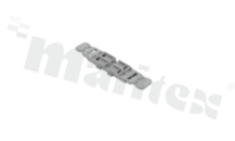 Adapter; mounting; 2-track; for through-hole installation fitting with lever; for screw mounting; gray