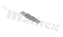 Adapter; mounting; 2-track; for through-hole installation fitting with lever; for screw mounting; gray