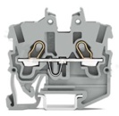 Złączka na szynę Din Mini;przelotowa; 2 zaciskowa; na przewód 0,14-1,5mm2(24-16 AWG); styk sprężynowy Cage-clamp; szary; 500V/13,5A