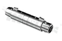 Adapter female to female; 3 poles; nickel finish