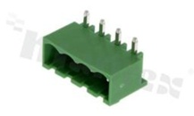 Listwa zaciskowa rozłączalna; w rastrze 5.08mm; 4-torowa; męska; kątowa; zabudowana; UL 300V/15A