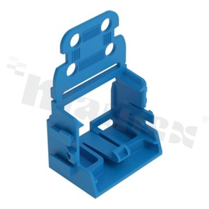 Adapter; do złączki 10-przewodowej 221;4mm2; z odciążeniem przewodów;ze stopką zatrzaskową; niebieski