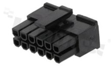 Korpus złącza kablowego; w rastrze 3.00mm; 12-stykowego [2x6]; żeńskie; dwurzędowe; na przewód AWG#20-24; 250V/5A
