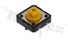 Przełącznik Tact Switch; THT; wymiary korpusu 12.0x12.0; h=7.3mm; pionowy; o sile nacisku 180gf; przycisk okrągły
