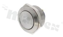 Push button switch; monostable; 19mm; solder terminal; stainless steel; IP65.