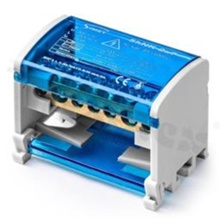 Modułowy blok rozdzielczy na szyne DIN;szary; dwubiegunowy;5x6mm2, 2x25mm2 ;500V ;125A