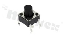 Przełącznik Tact Switch; THT; wymiary korpusu 6.0x6.0; h=7mm; pionowy; o sile nacisku 100gf; przycisk okrągły