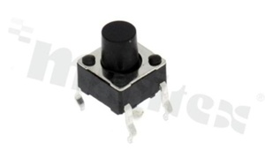 Tact Switch; THT; dimensions 6.0x6.0; h=7mm; vertical; operating force 100gf; button: round