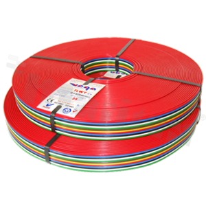 Flat ribbon cable TLWY; with 12 separately insulated copper wires; cross section 0.75mm2; AWG 18; 500V; -40+105 deg.C; 25m.