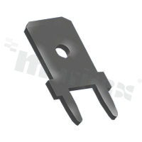 Flat terminal; male; 6.4mm; 0.8mm; THT; tinned brass