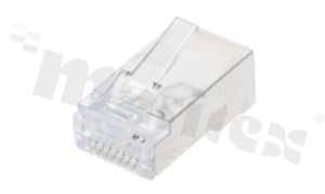 Wtyk RJ45; 8-stykowe; montaż: na przewód okrągły; drut;gabaryt 8; grubość pokrycia Au 50u"