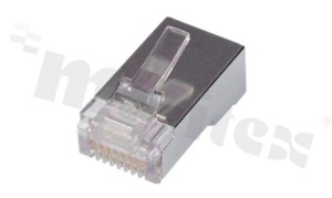 Plug RJ45; 8-contacts; for rounde cable; size 8; Au 50u”