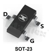 Tranzystor: P-MOSFET; unipolarny; -12V; -3.4A; 0.05ohm; 1.3W; -55+150 st.C; SMD; SOT23