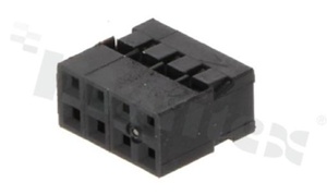 Crimp Terminal Housing; pitch 2.00mm; 2x4 pins; assembly: for cable; female; double row