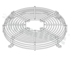 Kratka silnika; wysokość: 25mm; rozstaw otworów montażowych: 216-236mm; maks. średnica łącznika: 7mm.