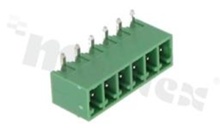 Listwa zaciskowa rozłączalna; w rastrze 3.81mm; 6-torowa; męska; kątowa; zabudowana; UL 300V/8A; TUV:250V/7A