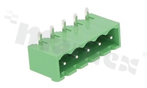 Listwa zaciskowa rozłączalna; w rastrze 5.08mm; 5-torowa; męska; kątowa; zabudowana; UL 300V/16A; TUV:320V/20A