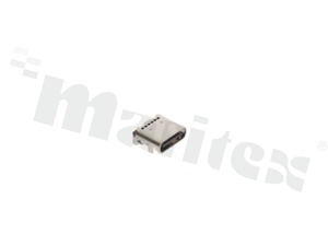 USB-C receptacle; gold plated contacts; for SMD mounting