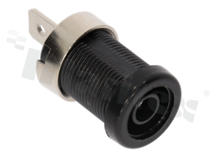 Gniazdo; złącze bananowe 4mm; jack; 30VAC-60VDC/24A; czarny